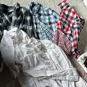 Boys Gap Plaid and Solid Color Shirt Collection
